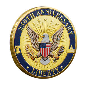 Koin Peringatan 3D Berlapis Edisi Ulang Tahun ke-250 Amerika Serikat, Kerajinan Logam Premium Desain Warna-warni/Sederhana, Suvenir Dekorasi Rumah, Hadiah - Product Image 3