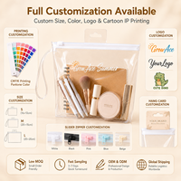 Pochette transparente en PVC imperméable avec fermeture éclair pour cosmétiques et fournitures de bureau