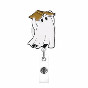 C & J YANYE Halloween fantasma insignia retráctil soporte de desplazamiento <span class=keywords><strong>Doctor</strong></span> Id insignia Clip fácil tirar hebilla alfileres broche - Product Image 2
