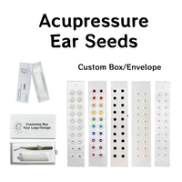 Graines auriculaires OEM en or 24 carats pour la thérapie par points d'acupuncture, jetables, patchs de stimulation auriculaire multi-états, graines de pression auriculaire
