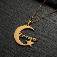 Collier avec pendentif personnalisé pour femmes, plaque de nom personnalisée, bijoux en acier inoxydable 316L avec chaîne à maillons, style tendance or, OEM
