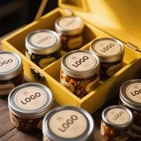 Vente en gros de bouteilles en verre à usage spécial Styles de capacité multiple pour confiture de poisson gueule pâte de citron sauce chili scellée de qualité alimentaire