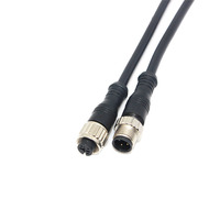 Connecteurs de prise d'aviation LED personnalisés à 4 ou 5 broches, câble à 3 broches, fil circulaire étanche, connecteur M12