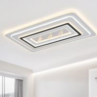 Lámpara de Techo LED Moderna y Minimalista 2026, Juego Completo para Casa, Diseño Rectangular de Lujo para Sala de Estar, Montaje Empotrado, Construcción Metálica AC