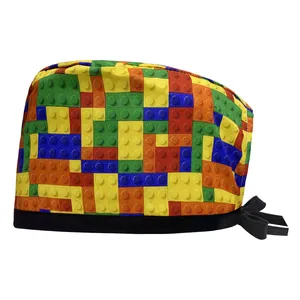 หมวกผ้าฝ้าย2023หนาพิมพ์ลายสีสันสดใสหมวกพยาบาลสำหรับผู้หญิงหมวกสำหรับศัลยแพทย์โรงพยาบาลผู้ป่วยนอก