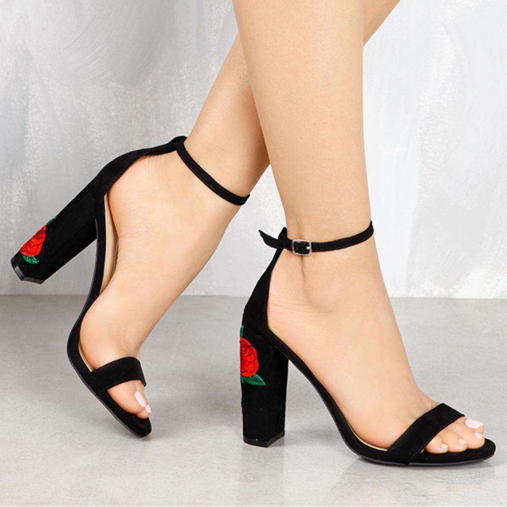 chaussure talon fleur