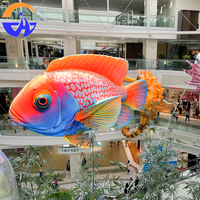 Modèle gonflable personnalisé de poisson Koi géant en forme de créature marine, en tissu Oxford avec souffleur, accessoire publicitaire gonflable décoratif