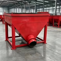 Grue à tour de levage YUNYANG avec trémie en forme de bateau pour chantier de construction, rouge, godet à béton de 1,5-2 mètres cubes, 15 m/h, facile à utiliser