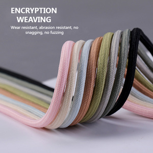 Lacets ronds solides en fibre de coco 350 Black Angel 700 Classic, tissage serré, ne s'emmêle pas, pour baskets 100/120/140/160cm - Product Image 2