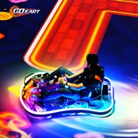 Sistema Interactivo de Carreras de Go-Karts con Batería, Proyector de Pista de Batalla, Holograma, Plástico, Realidad Virtual, Área de Juegos Interior para el Hogar, 10 Jugadores