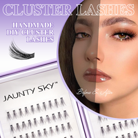 Kit de cils auto-adhésifs DIY en grappe à prix d'usine, 10 rangées, style naturel, 8-16mm