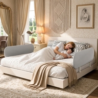 Barrière de lit bébé pliable certifiée CE, directement de l'usine, avec cadre métallique robuste, portable, hauteur réglable, barrière de sécurité pour lit d'enfant