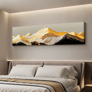 Abstract Mountain Oil Painting 120x40 Cm Hand Painted Canvas <b>Art</b> Bedroom Living Room Wall Decor - Product Image 1