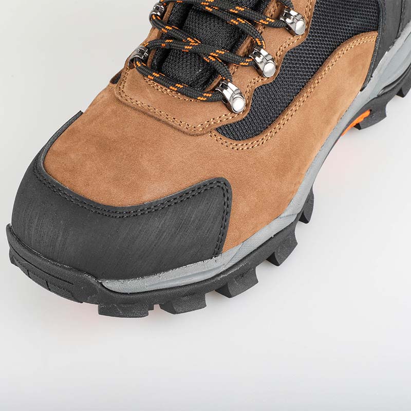 zapatos de trabajo high quality low cut hkaki genuine leather shoelaces safety boots with EVA and rubber outsole for men