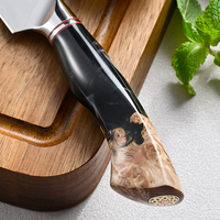 5 inch Damascus staal utility mes, ultra scherp fruit- en schilmes met houten handvat, professioneel keukenmes