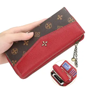 Baellerry女士长款韩版大容量钱包图案拉链手拿包叶三叶草卡夹钱包