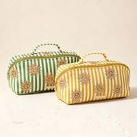 Sac de rangement de voyage vide personnalisé avec logo brodé, fermeture éclair, pour maquillage et articles de toilette, idéal pour les cadeaux promotionnels et l'emballage cosmétique pour femmes