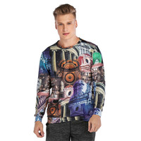 Homens Hoodies do Pulôver de impressão Por Sublimação personalizado Todos Os Sobre a Impressão de Poliéster Com Capuz Camisolas