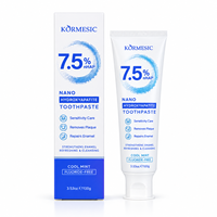 KORMESIC Dentifrice réparateur à l'hydroxyapatite nano pour dents sensibles, sans fluor, élimination de la plaque dentaire, vente en gros, étiquette privée personnalisée
