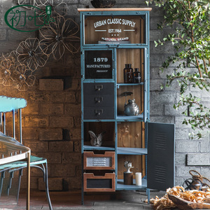 Vintage Industrial Wine Cabinet A175 Storage <b>Sideboard</b> Bedroom <b>Kitchen</b> Furniture Distressed Metal Design - Product Image 3