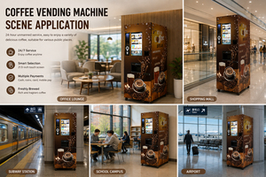 Commercial Coffee Vending Machine 2800W Ce Fcc Iso9001 Certified China Smart Fully Automatic Instant Kopi Making <b>Equipment</b> - Product Image 6