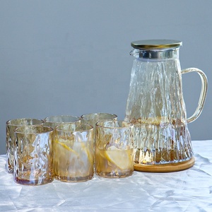 Luxury High Level One Kettle With 6 Cups Living Room Juice Glass Jug Glass Water Pitcher <strong>Teapot</strong> Kettles <strong>Set</strong> - Product Image 4