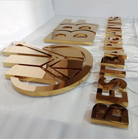 Letrero Comercial con Logotipo para Oficina, Interior/Exterior, Retroiluminado, Iluminado, Letrero Empresarial, Logotipo de Pared, Letras de Canal LED 3D