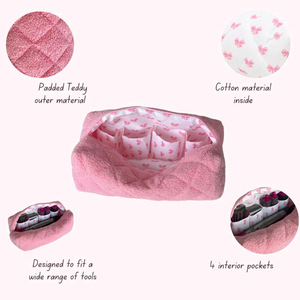 Nueva bolsa con cremallera con estampado de leopardo, bolsa de almacenamiento de herramientas de peinado de alta gama y elegante, bolsa de cosméticos multifuncional y artículos de aseo - Product Image 4