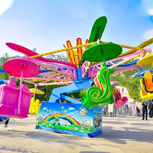 Hot Sale Amusement Park Double Flying Chairs Outdoor Playground Thrilling Ride Swing Twister Paratrooper Ride