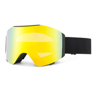 Lunettes de ski HUBO HB-30 personnalisées avec logo OEM, anti-buée, de luxe, pour sports de neige, avec lentilles magnétiques photochromiques, pour snowboard, sports de neige, OTG