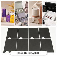 Carton noir en pâte recyclée écologique 110-400 g/m² 787x1092mm/889x1194mm en gros pour l'impression d'étiquettes de vêtements/cadeaux et artisanat