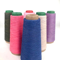 Low Price Recycled 100% Polyester Spun Yarn Dope Dyed 21s/1 for Knitting and Weaving