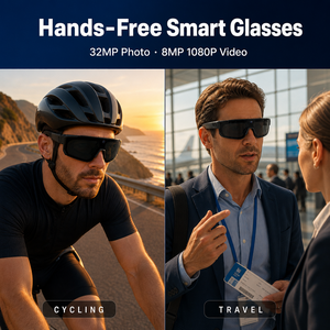 Lunettes Intelligentes IA avec Photo 32MP, Vidéo 8MP 1080P, Bluetooth 5.3, Wi-Fi Double Bande, IP54, Commande Vocale, Son 360°, Monture Myopie, Fabricant OEM ODM - Product Image 3