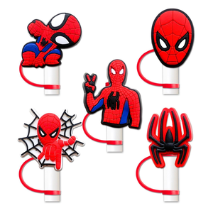 10mm personnalisé 30 & 40 Oz gobelet tasses accessoires mignon super-héros paille à boire couverture casquette héros <span class=keywords><strong>Spider</strong></span> <span class=keywords><strong>Man</strong></span> paille Topper - Product Image 1