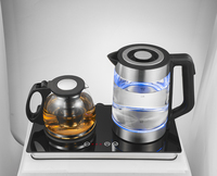 Bouilloire électrique 1500W Ébullition rapide Verre borosilicate haute résistance et métal