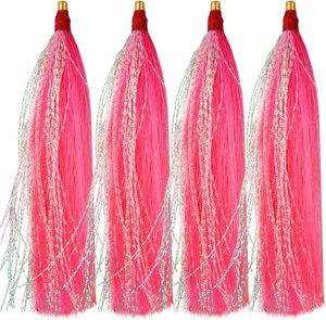 Señuelos de pesca Bucktail Teasers Fluke Rig Teaser Señuelos Aparejos de pesca de agua salada Gear Verde/Rosa/Beige Colores <span class=keywords><strong>B10</strong></span> - Product Image 2