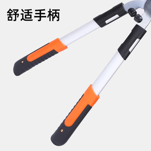 Green Smooth Hedge Shears 45-60 Cm Stainless Steel Straight Blade 1.5 In Cutting Capacity Aluminum Alloy Handle Orange - Product Image 4