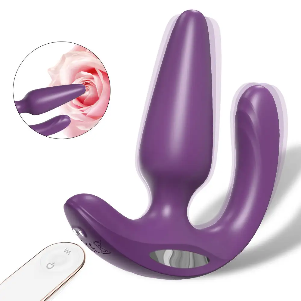 वयस्क सेक्स खिलौने के लिए जोड़ों के लिए डबल कंपन उत्तेजना योनि बट प्लग गुदा प्लग थरथानेवाला महिला और पुरुषों