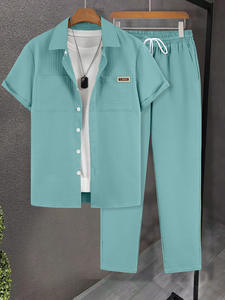 Pantaloni sportivi Casual da uomo a due pezzi con Bread a maniche corte - Product Image 4