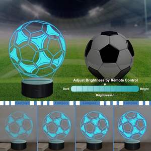Veilleuse LED USB 3D Illusion Acrylique Personnalisée en Gros pour Club de Football, Base de Table/Bureau, Motifs de Noël, 30 Designs Écologiques - Product Image 5