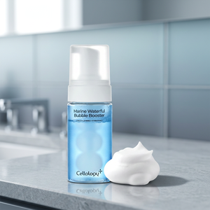 Marine Water ful Bubble Booster 95ml Cellology |   Sérum bulle hydratant en couches à l'eau de mer profonde, acide hyaluronique et collagène marin - Product Image 3