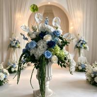 Centre de table de mariage de luxe, arrangement floral artificiel pour la location d'événements, décoration de table