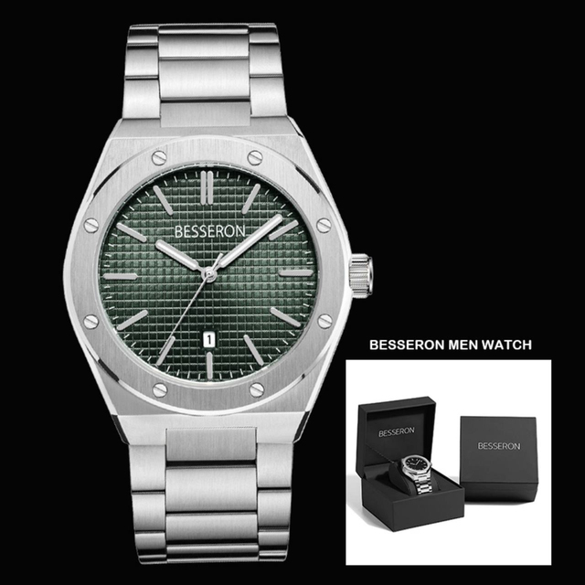Hot Factory Wholesale Luxury Silver Men's Quartz Watch Starry Sky Face 42mm Dial Diameter Stainless Steel Luxe Horloge