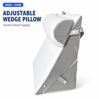 Coussin triangulaire réglable en mousse à mémoire de forme souple pour le reflux acide, le soulagement des douleurs aux genoux, aux jambes et au dos, coussin de lit compensé