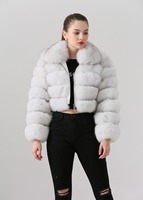QIUCHEN 2021 hiver décontracté femmes vraie fourrure de renard chaud manteau fourrure de raton laveur veste surdimensionné manteaux courts pour dames QC19021