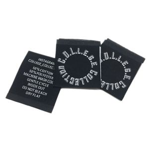Étiquettes tissées pour col, étiquettes tissées pliées au centre, étiquettes personnalisées pour ourlets de vêtements - Product Image 3