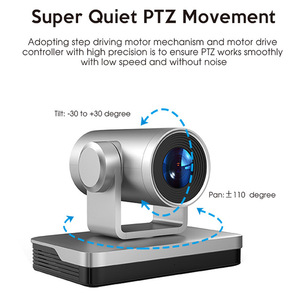 Cámara de Video UHD 4K 60fps con IA, Cámara PTZ para Conferencias en Vivo, SDI NDI, Zoom Óptico 12x 25x 31x, Equipo de Transmisión, Cámara con Seguimiento Automático por IA - Product Image 2