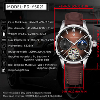 Nouvelle Montre Homme Sportive et Décontractée Pagani Design PDYS021 2026, Automatique, Squelette, Phase de Lune, Cadran Bleu, Étanche, Cadeau, Reloj Hombre