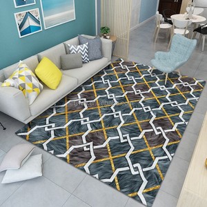 Tapis de velours de cristal de salon tapis lavable conception antidérapante au fond la taille du motif peut être personnalisée - Product Image 3