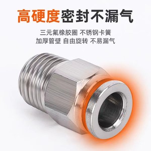 Conector Rápido para Manguera de Aire de Acero Inoxidable 304, Acoplador Neumático Roscado en Ángulo Recto, Modelo Personalizado A002 - Product Image 3
